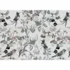Fototapete Vlies Exotisch Vögel creme grau Premium