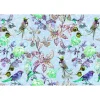 Fototapete Vlies Exotisch Vögel Floral lila bunt Premium