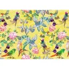 Fototapete Vlies Exotisch Vögel Floral gelb bunt Premium