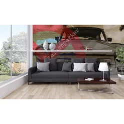 Fototapete Vlies Falschparker Auto beige braun