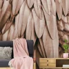 Fototapete Vlies Federn Natur braun beige