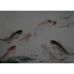 Fototapete Vlies Fische Kois Teich grau grün Premium