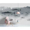 Fototapete Vlies Fische Meer Wasser grau Premium