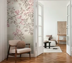 Fototapete Vlies Floral Blumenzweige Beige Rosa 79144-8