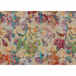 Fototapete Vlies Floral Grafik orange grün Premium