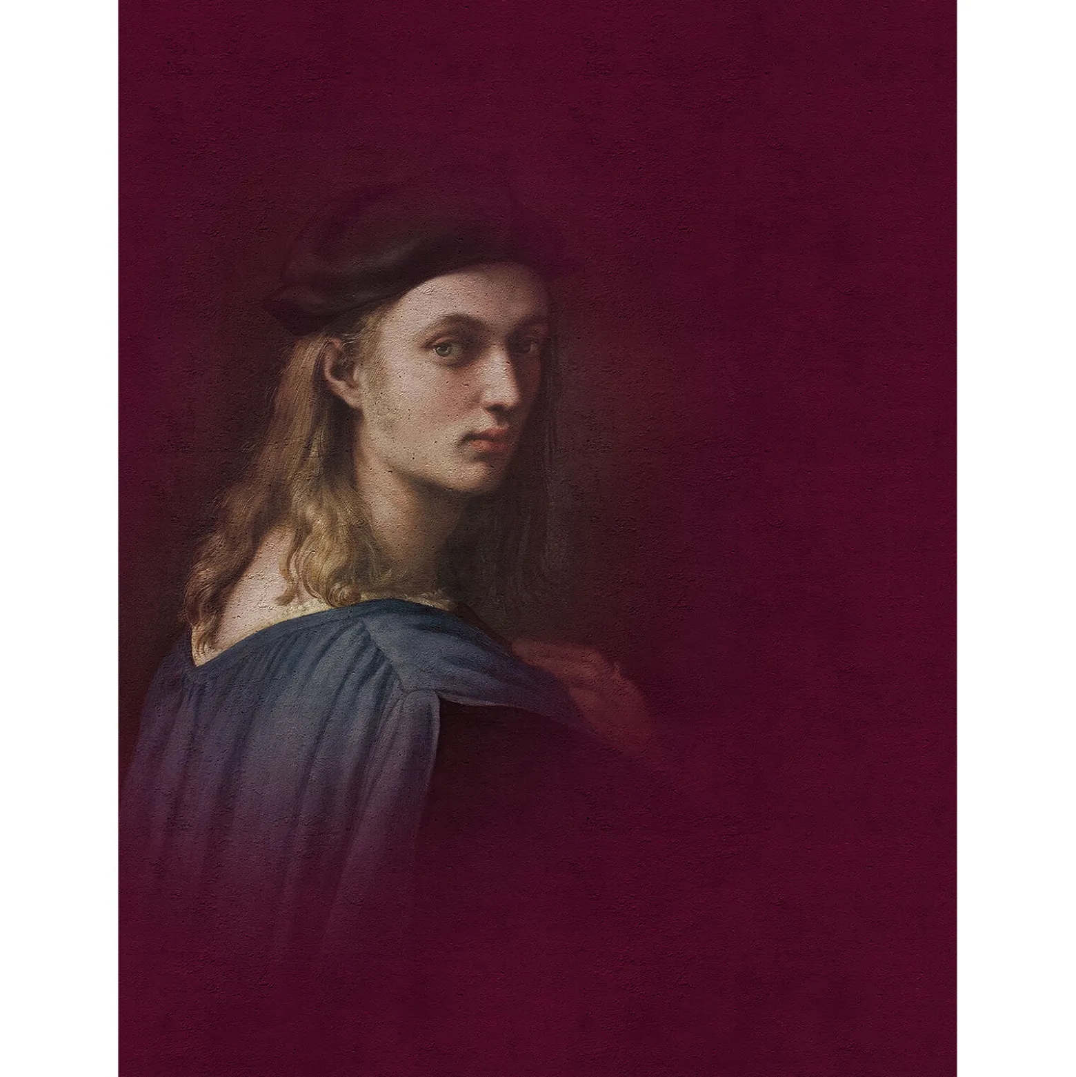 Fototapete Vlies Fresco Portrait rot beige Premium