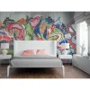 Fototapete Vlies Graffiti Mauer Wand bunt grau
