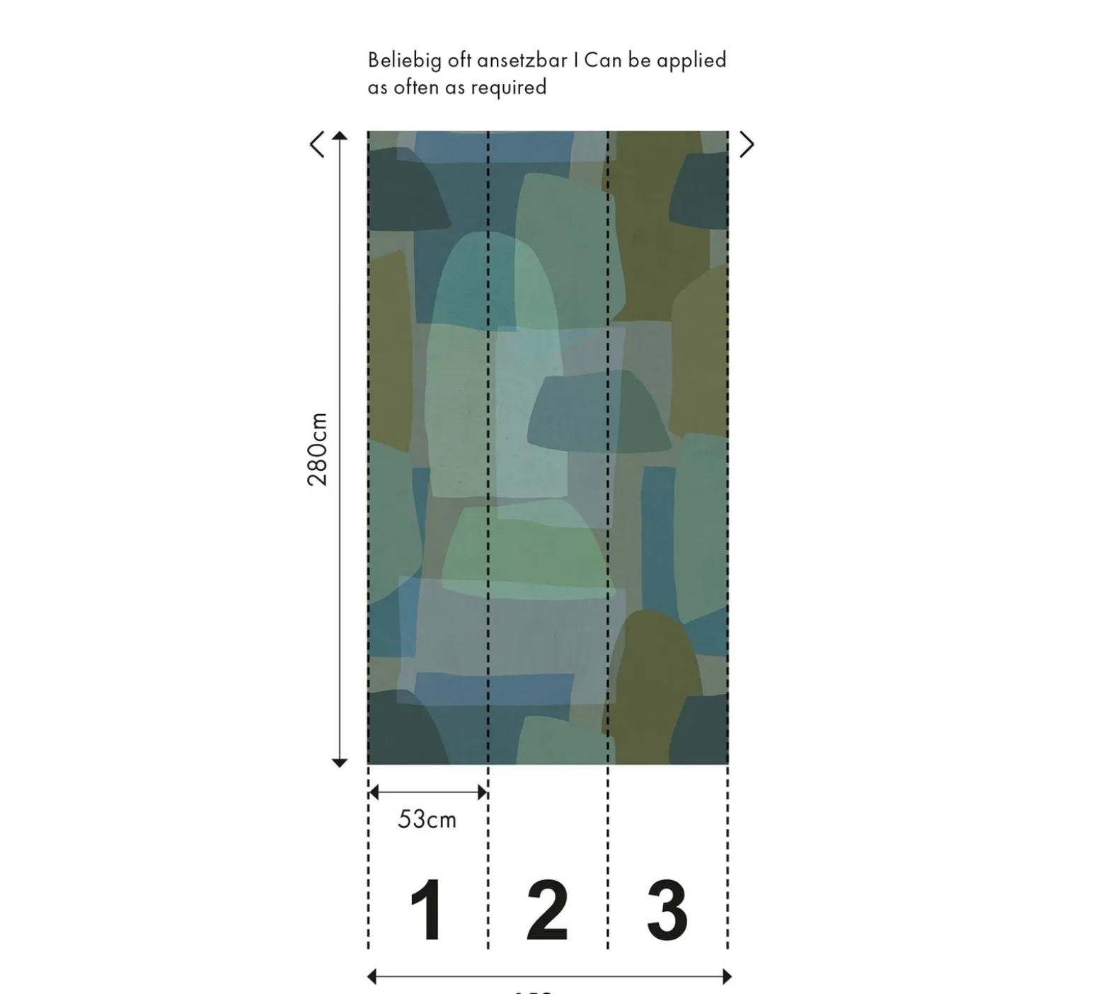 Fototapete Vlies Grafik Abstrakt Grün Blau 78206-3