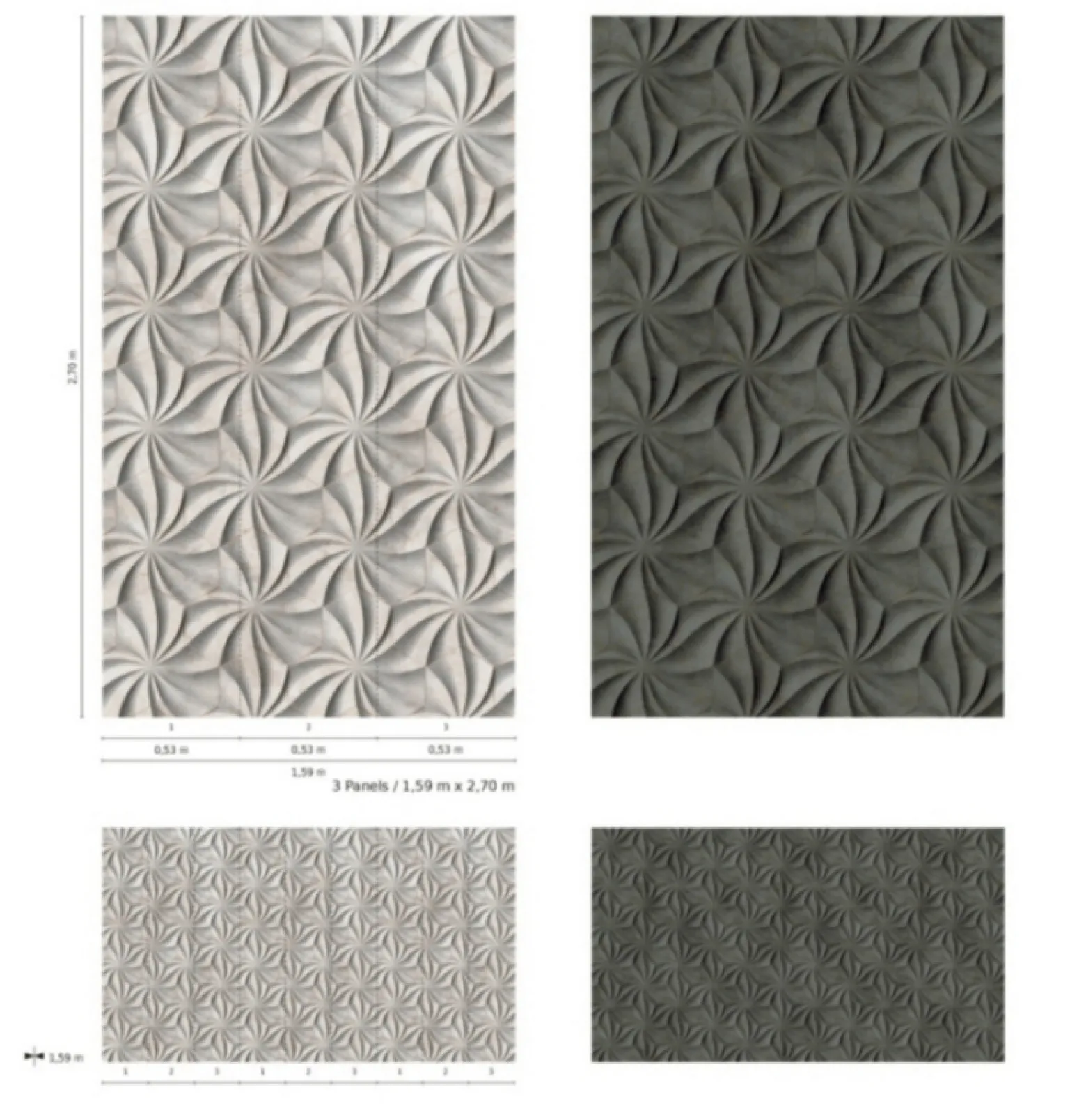 Fototapete Vlies Grafik 3D Geometrie anthrazit 47228