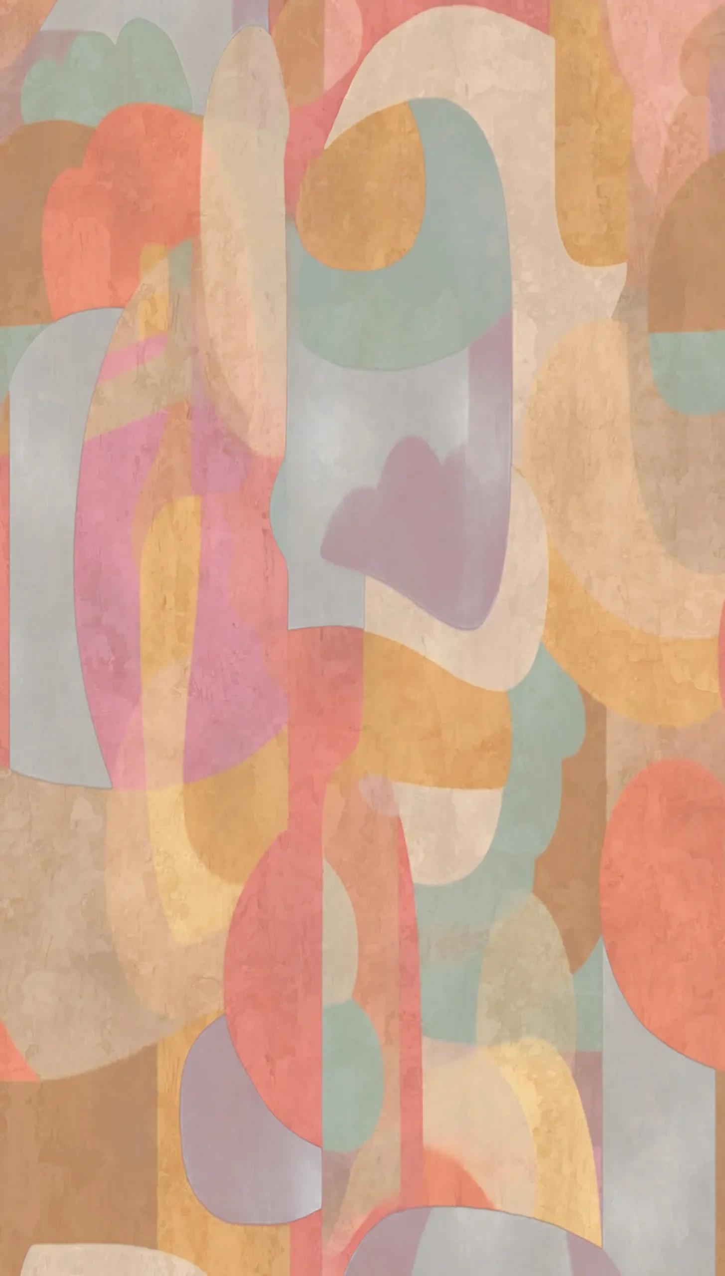 Fototapete Vlies Grafik Muster Orange Blau Beige 79145-5