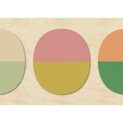 Fototapete Vlies Grafik Oval Holz beige rosa Premium