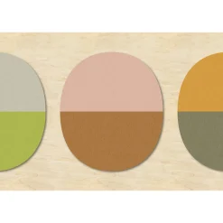 Fototapete Vlies Grafik Oval Holz beige grün Premium