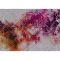 Fototapete Vlies Grafik Pixel 3D pink braun Premium