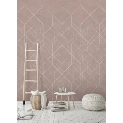 Fototapete Vlies Grafisch 3D Würfel beige weiß Premium