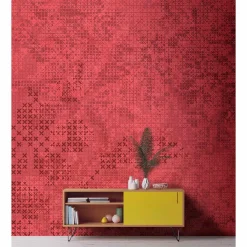 Fototapete Vlies Grafisch Kreuze rot braun Premium