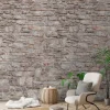 Fototapete Vlies Grandeco Beige Grau Stein Wand A51701