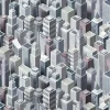 Fototapete Vlies Großstadt 3D Häuser grau blau 38250-1
