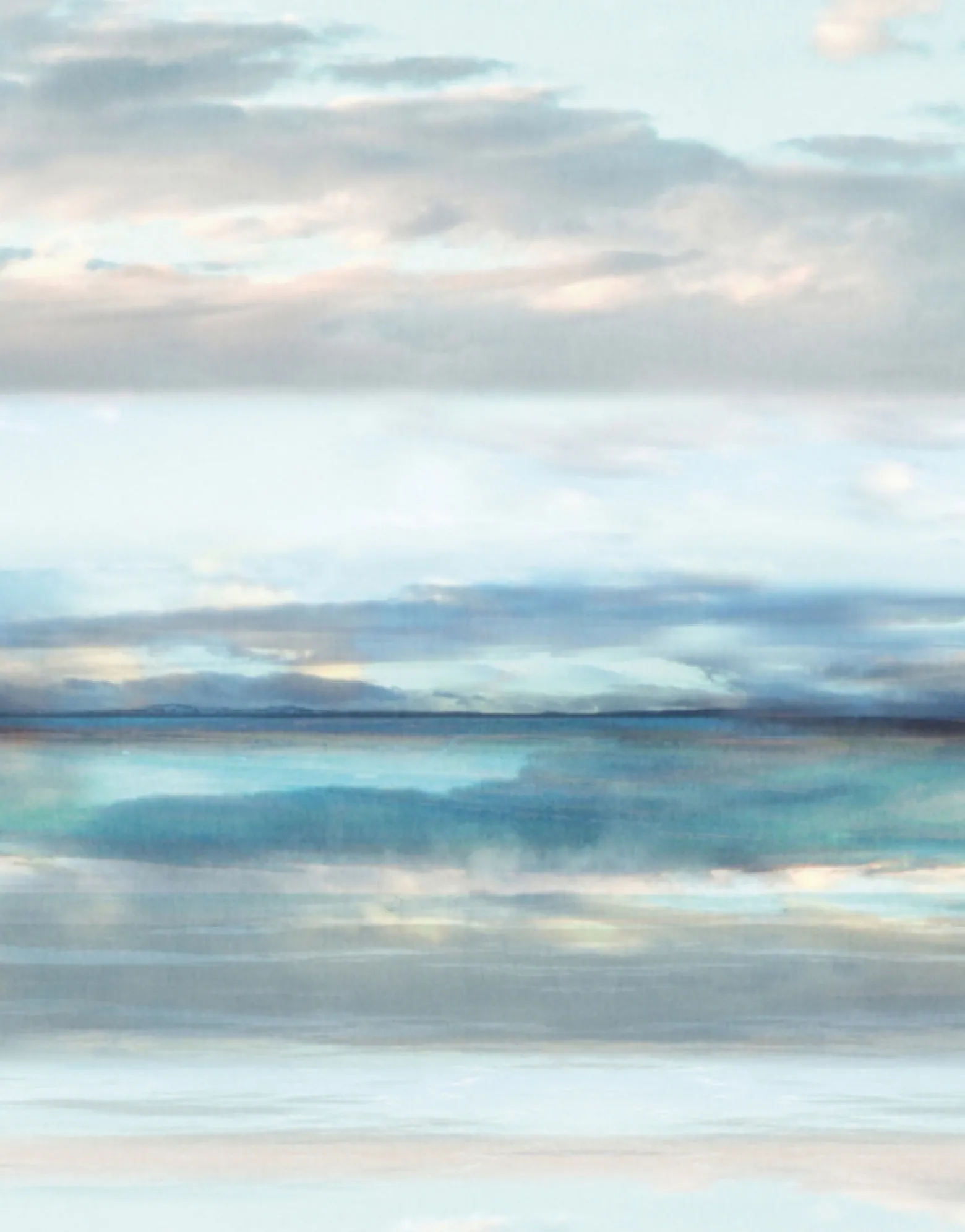 Fototapete Vlies Himmel Wasser blau grau rosa 47223
