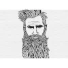 Fototapete Vlies Hipster Mann Steinmauer weiß Premium
