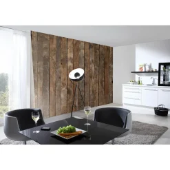 Fototapete Vlies Holzdielen Balken braun grau