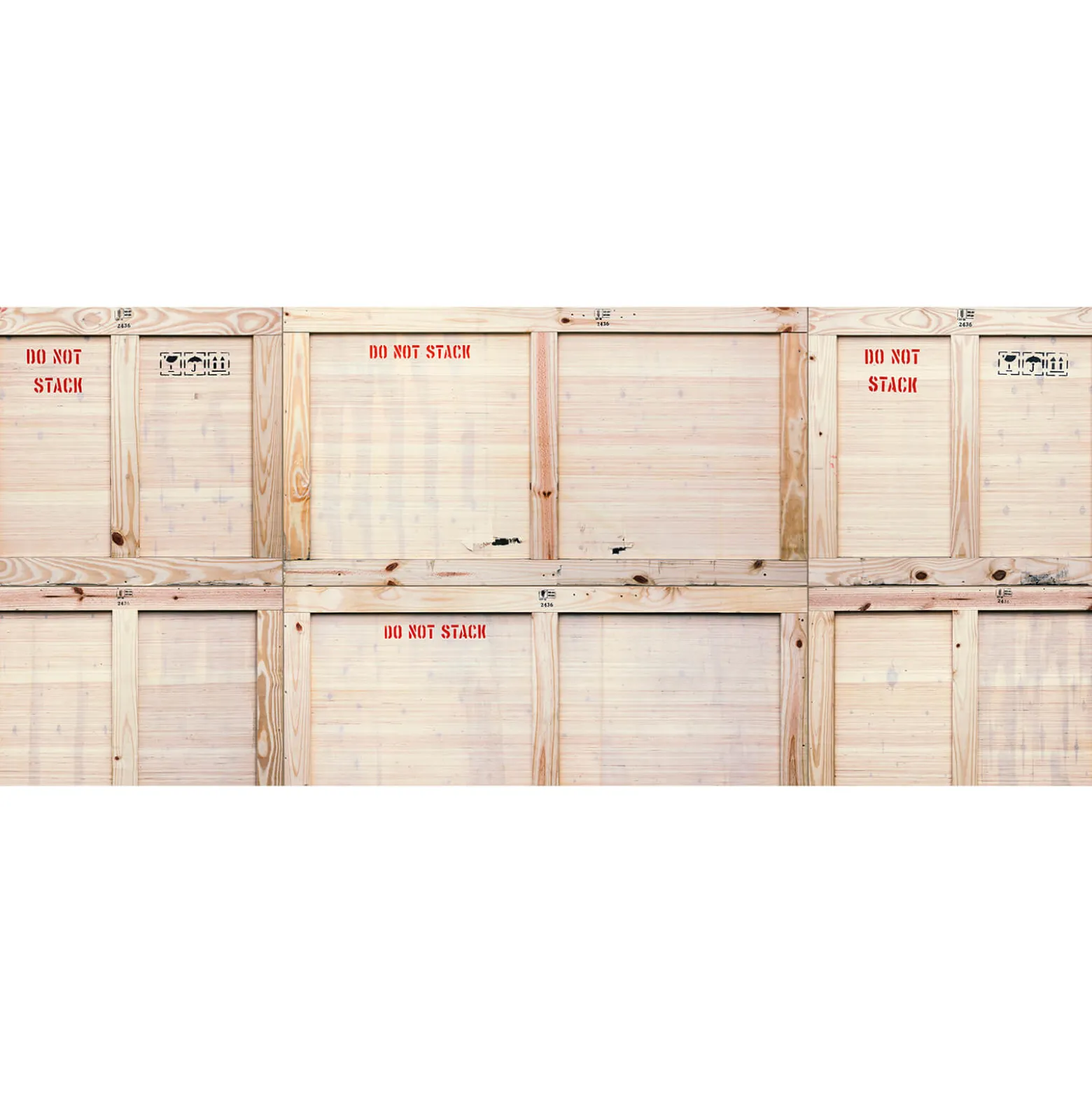 Fototapete Vlies Holzkisten Transport braun rot