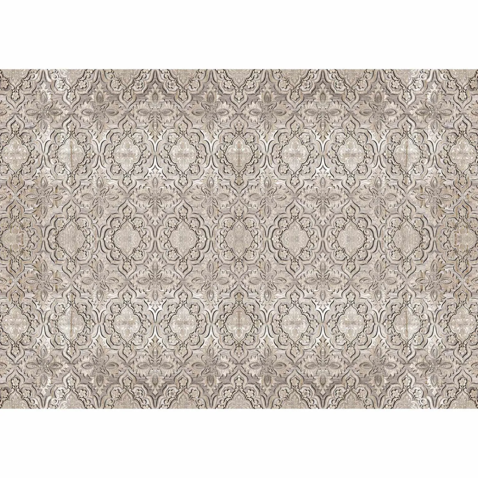Fototapete Vlies Holz-Ornamente braun-beige Premium