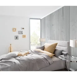 Fototapete Vlies Holzplanken Optik grau