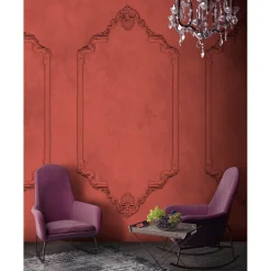 Fototapete Vlies Holz-Rahmen Tafel rot grau Premium