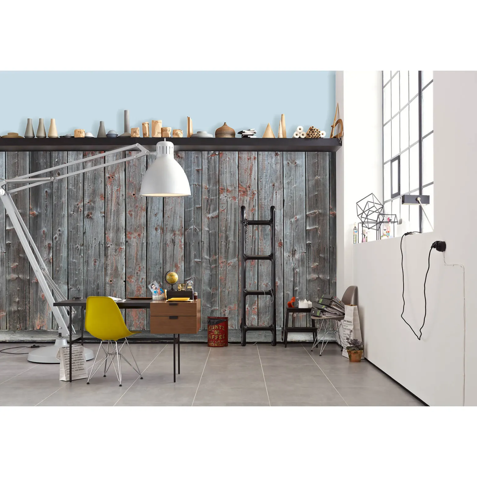 Fototapete Vlies Holz Shabby Chic braun grau