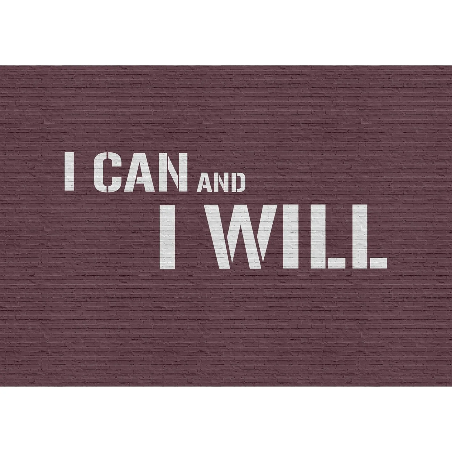 Fototapete Vlies I Can and I Will Steine grau Premium