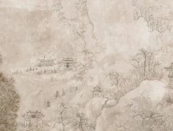 Fototapete Vlies Japan Landschaft Bäume beige 38247-1
