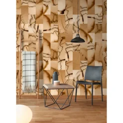 Fototapete Vlies Kacheln Marmor beige braun Premium