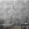 Fototapete Vlies Kacheln Orient Ornamente grau 47233