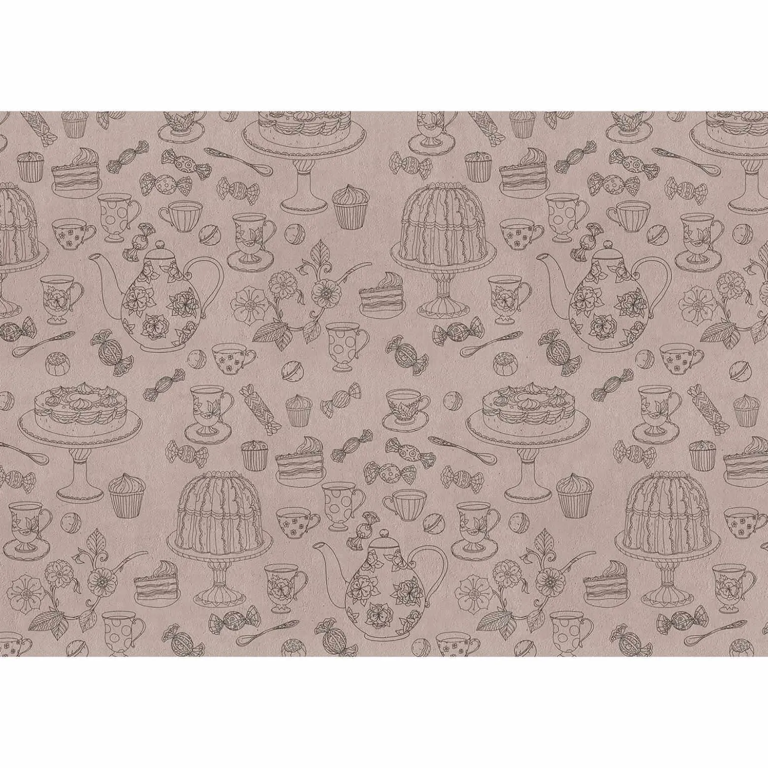 Fototapete Vlies Kaffee Kuchen beige schwarz Premium