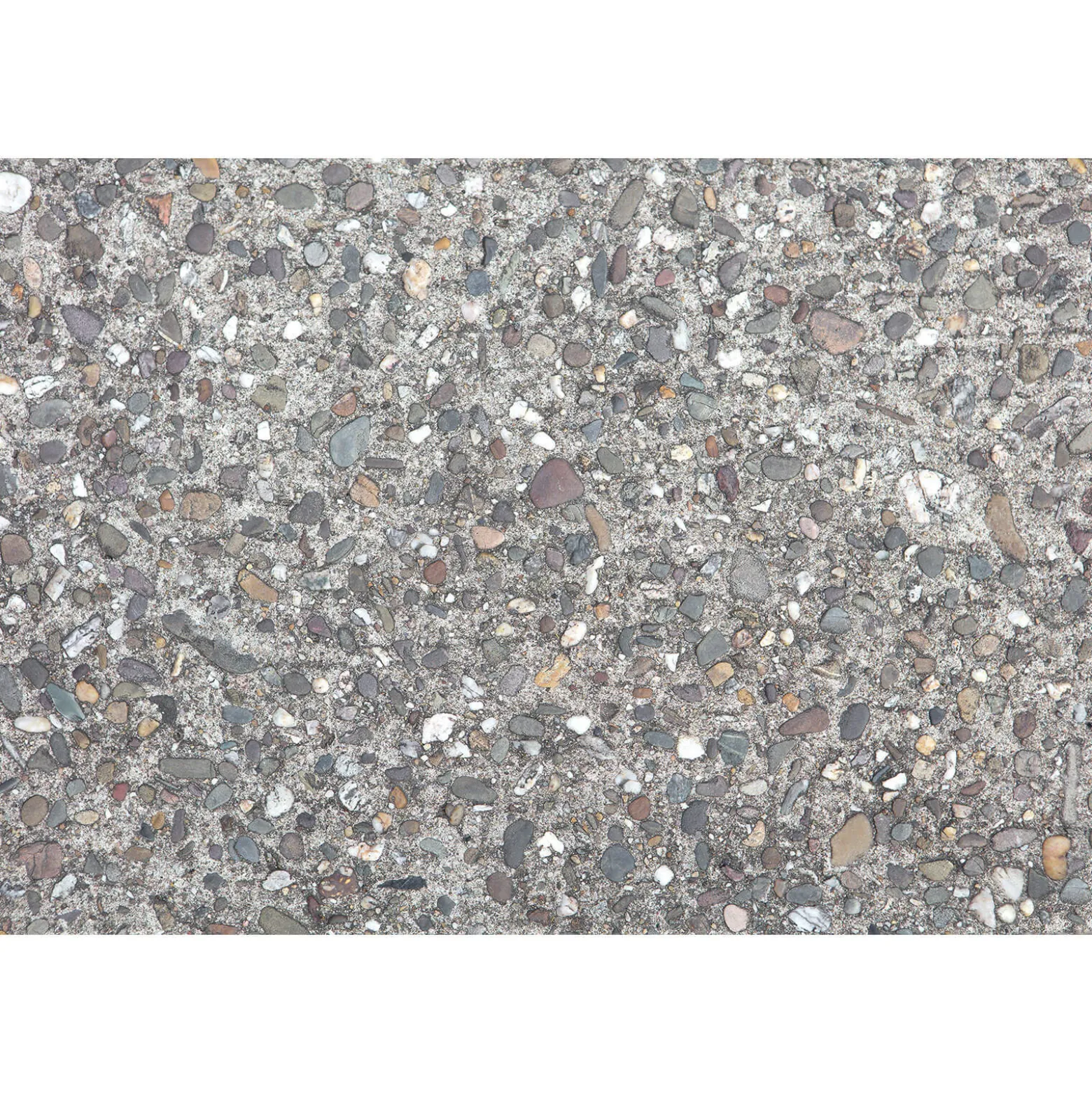 Fototapete Vlies Kieselsteine Beton grau weiß