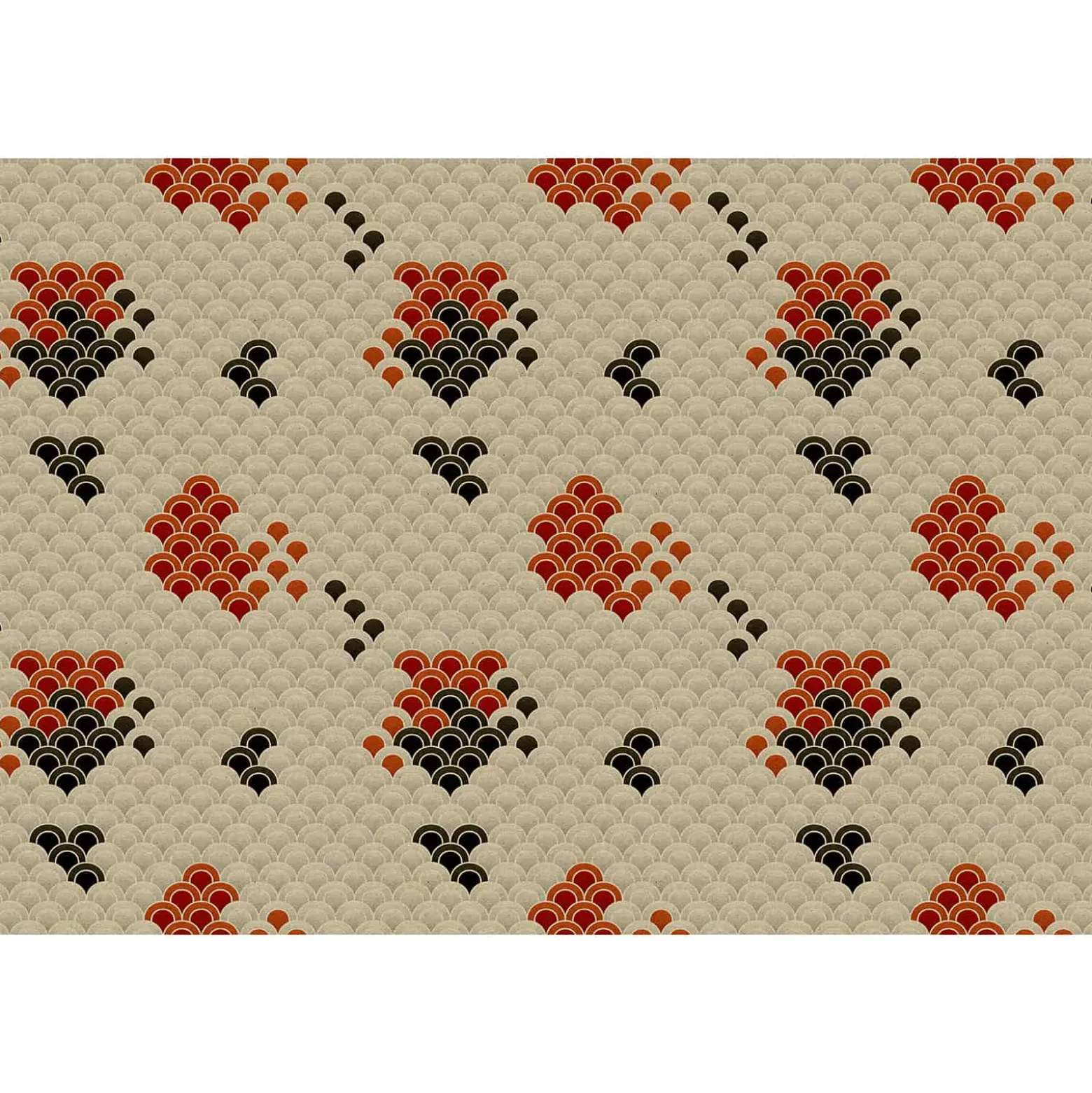 Fototapete Vlies Koi Fisch-Schuppen rot beige Premium