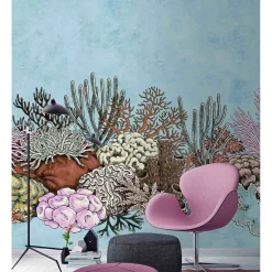 Fototapete Vlies Korallen Meer blau rosa Premium