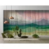 Fototapete Vlies Landschaft Aquarell Holz grün Premium