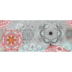 Fototapete Vlies Mandala Grafisch grau orange