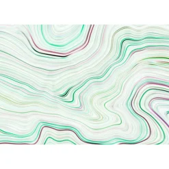 Fototapete Vlies Marmor-Wellen Linien grün Premium