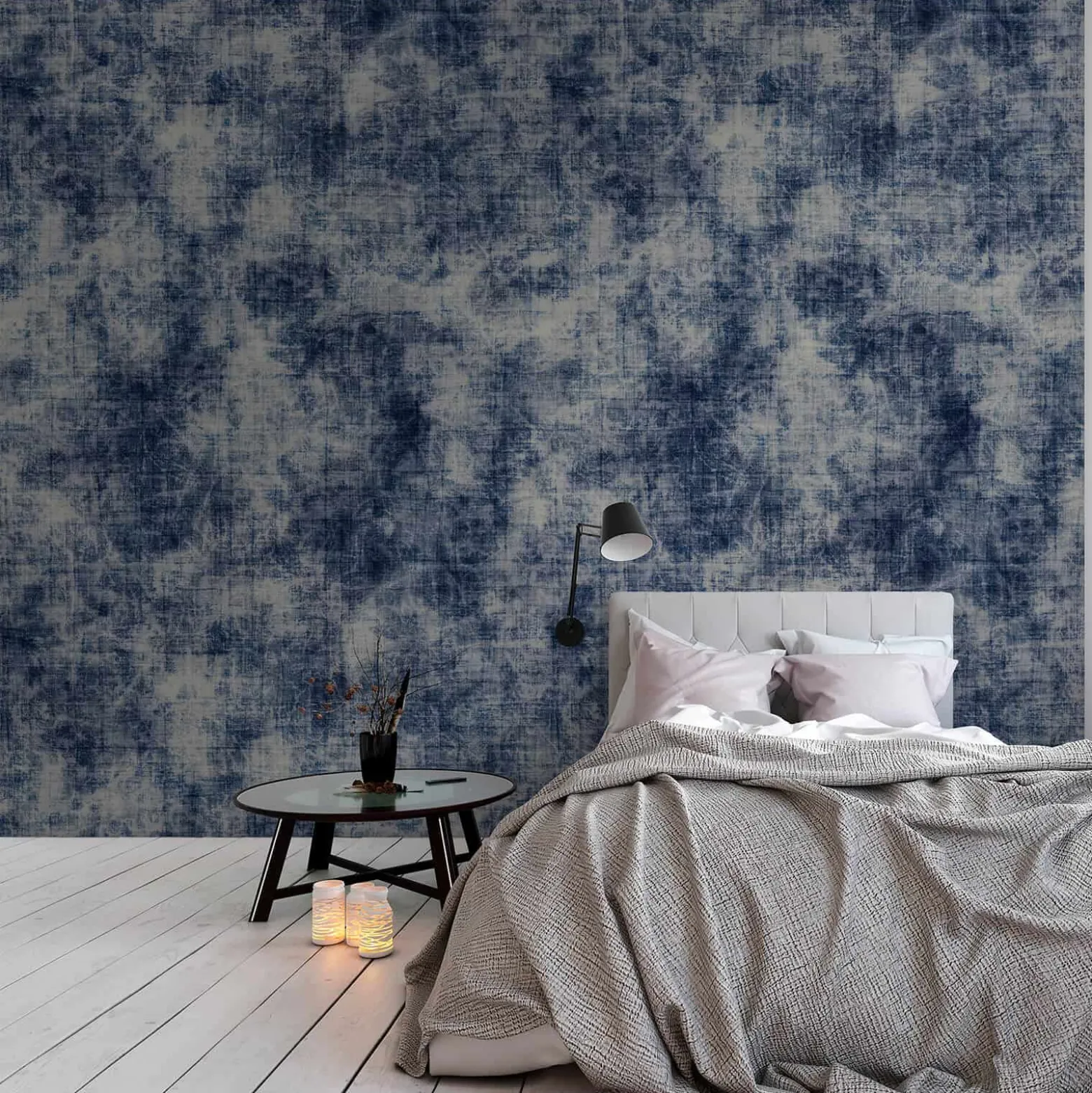 Fototapete Vlies Meliert Texturiert blau grau Premium