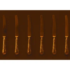 Fototapete Vlies Messer Besteck braun gold