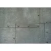 Fototapete Vlies Metall-Platten Nieten silber