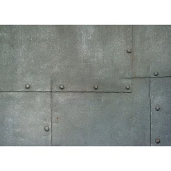 Fototapete Vlies Metall-Platten Nieten silber