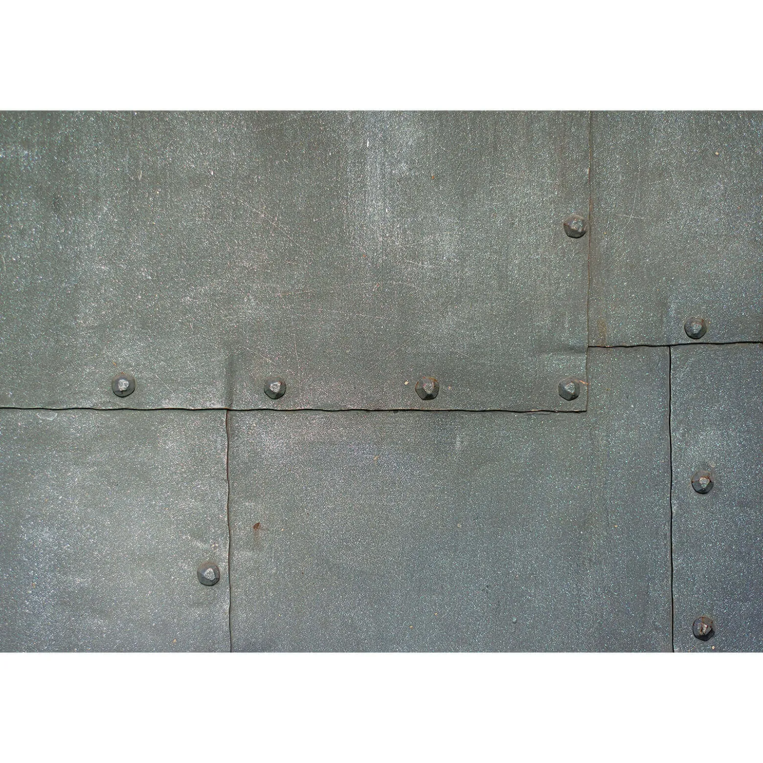 Fototapete Vlies Metall-Platten Nieten silber