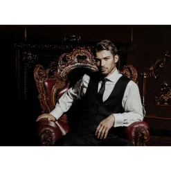 Fototapete Vlies Model Mann Mode schwarz braun Premium