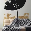 Fototapete Vlies Mohn Blume Natur schwarz gold