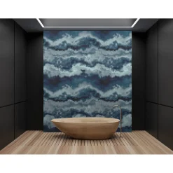 Fototapete Vlies Mosaik Wellen blau türkis Premium