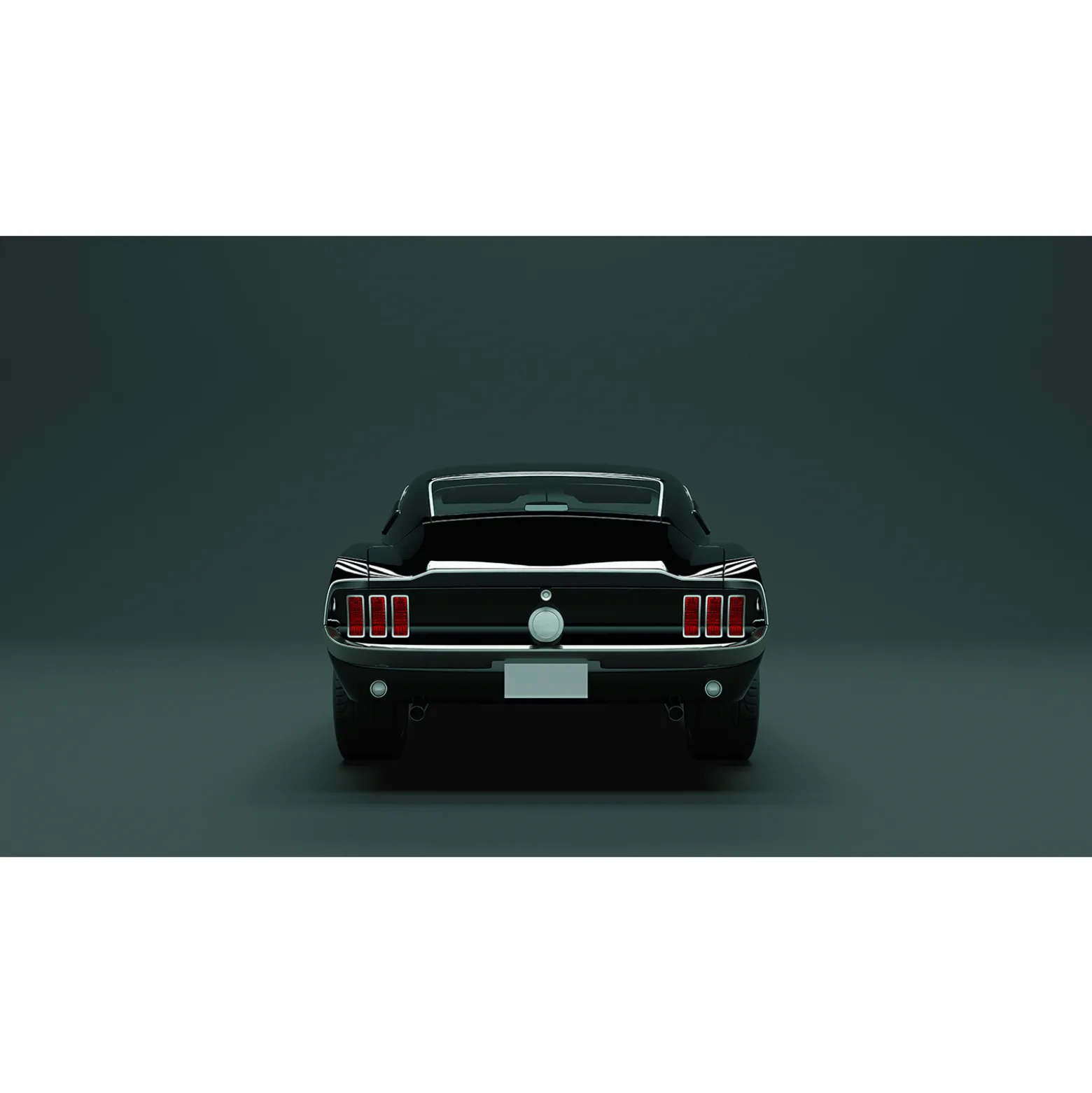 Fototapete Vlies Mustang Hinten blau schwarz Premium