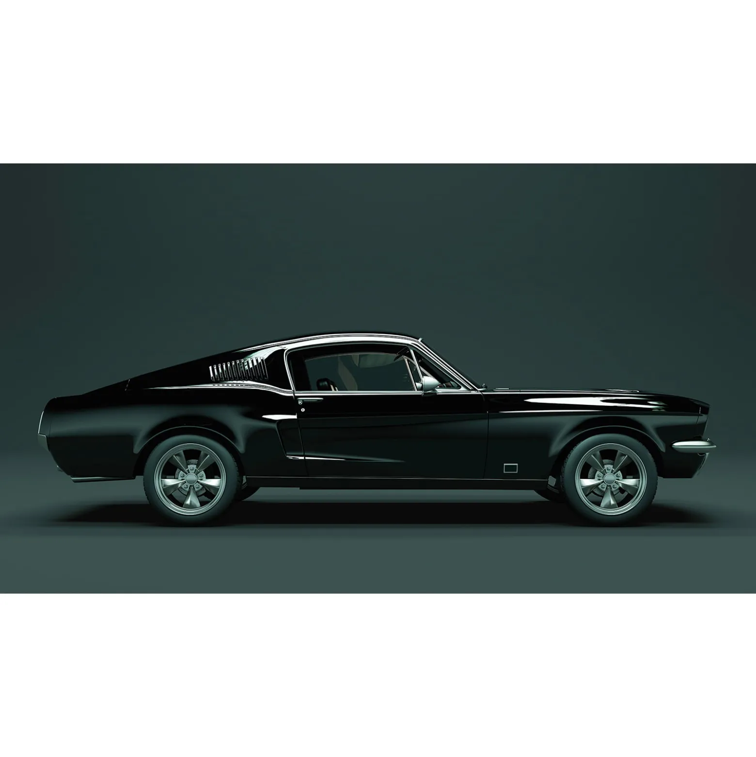 Fototapete Vlies Mustang Seite blau schwarz Premium